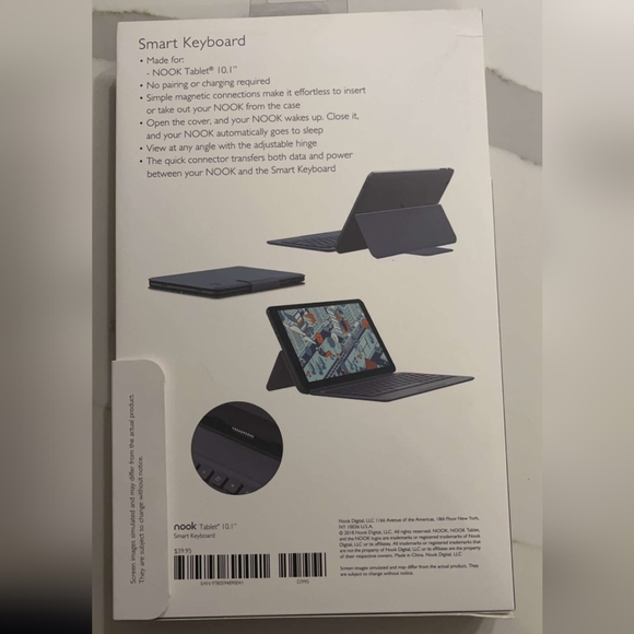 Nook Smart Keyboard -Made for: NOOK Tablet 10.1” - Picture 2 of 2